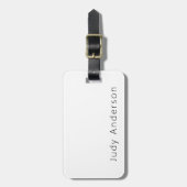 Professional Plain Modern Elegant Your Name Gepäckanhänger (Vorderseite vertikal)