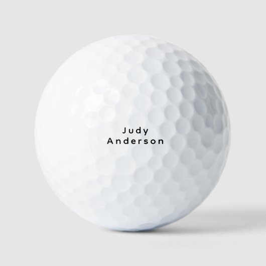 Professional Plain Modern Elegant Your Name Golfball (Vorderseite)