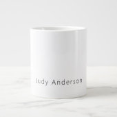 Professional Plain Modern Elegant Your Name Jumbo-Tasse (Vorderseite)