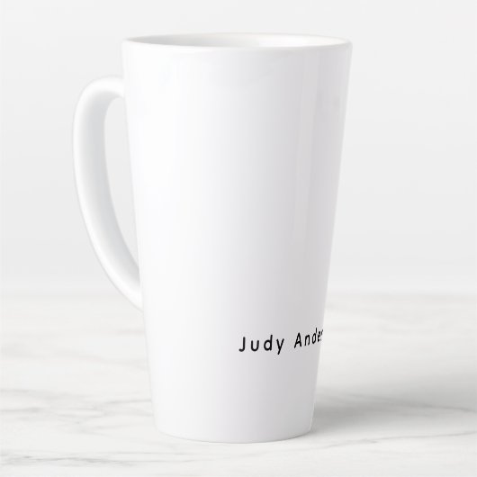 Professional Plain Modern Elegant Your Name Milchtasse (Linke Ecke)