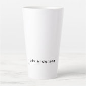 Professional Plain Modern Elegant Your Name Milchtasse (Vorderseite)