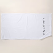 Professional Plain Modern Elegant Your Name Strandtuch (Vorderseite)