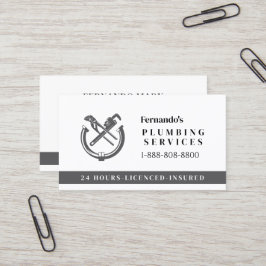 Professional Plumbing Service Business Logo Visitenkarte