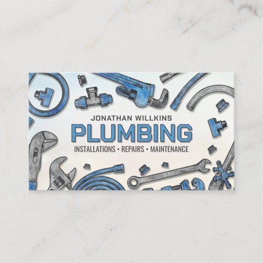 Professional Plumbing Services Visitenkarte (Vorderseite)