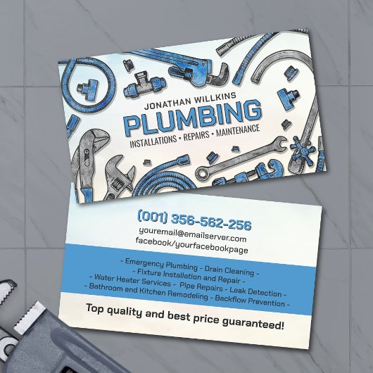 Professional Plumbing Services Visitenkarte