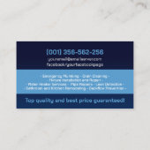 Professional Plumbing Services Visitenkarte (Rückseite)