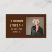 Professional Portrait Chocolate Maker Photo Social Visitenkarte (Vorderseite)