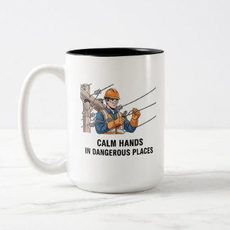Professional Power Line Worker Pride Zweifarbige Tasse