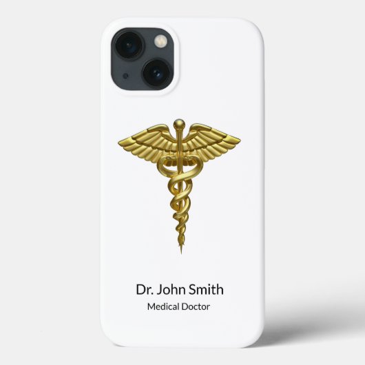 Professional Precious Medical Gold Caduceus Case-Mate iPhone Hülle (Rückseite)