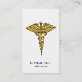 Professional Precious Medical Gold Caduceus Visitenkarte
