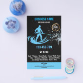 Professional Pressure Washing Power Cleaning House Flyer (Einzeln)