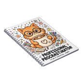 Professional Procrastinator - Cat Notebook Notizblock (Rechte Seite)