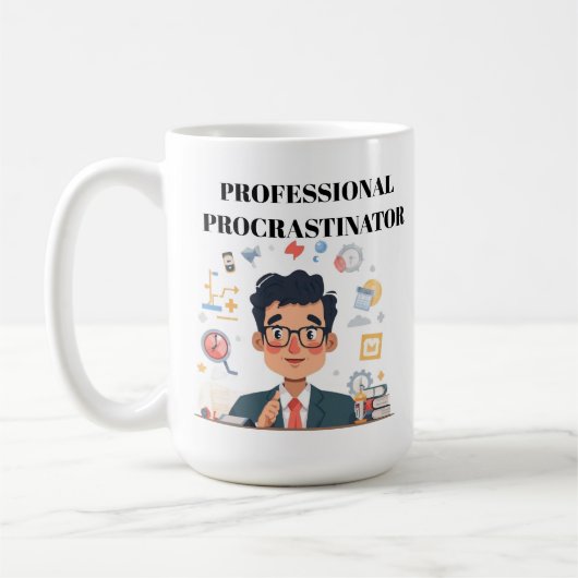 Professional Procrastinator Coffee Mug Kaffeetasse (Links)