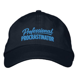 Professional Procrastinator Funny Humor Bestickte Baseballkappe
