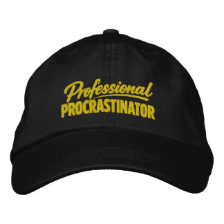 Professional Procrastinator Funny Humor Bestickte Baseballkappe