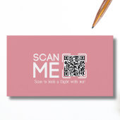 Professional QR Code Aviation Pink White Custom Visitenkarte