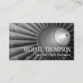 Professional QR Code Photo Gray Aviation Pilot Visitenkarte (Vorderseite)