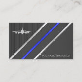 Professional QR Code Pilot Stylish Aviation Visitenkarte (Vorderseite)