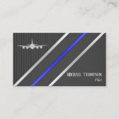 Professional QR Code Pilot Stylish Aviation Visitenkarte (Vorderseite)
