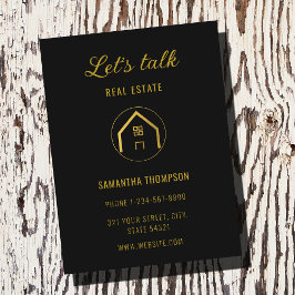 Professional Real Estate Promotional Logo Postcard Feiertagspostkarte