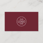 Professional Red Wine Add your Logo Visitenkarte (Vorderseite)