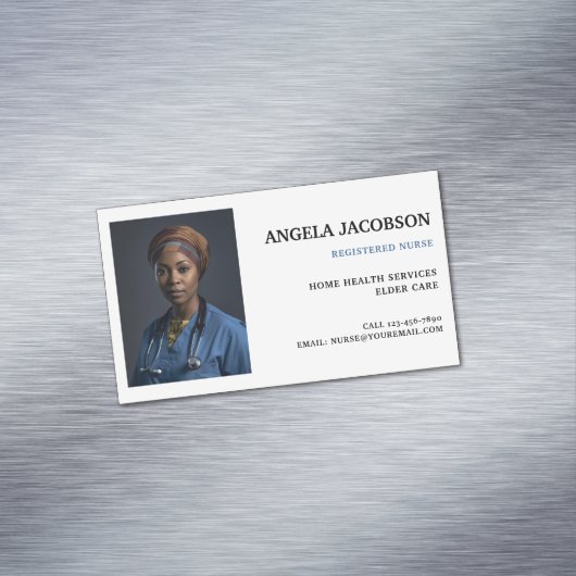 Professional Registered Nurse Photo Magnetische Visitenkarte (Beispiel)