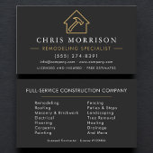 Professional Remodeling Specialist Construction Visitenkarte