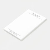 Professional Retro Style Elegant Plain Simple Post-it Klebezettel (angewinkelt)