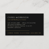 Professional Roofing Roofer Construction Black Visitenkarte (Rückseite)