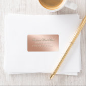 Professional Rose Gold Return Address Label Adressaufkleber (Insitu)