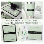 Professional Sage Green Monogram Administrative Planer