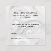 Professional Salon & Spa Referral Card | Editable Rabattkarte (Rückseite)