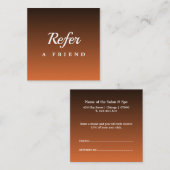 Professional Salon & Spa Referral Card | Editable  Rabattkarte (Vorne/Hinten)