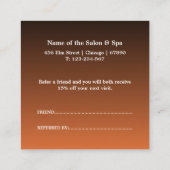 Professional Salon & Spa Referral Card | Editable  Rabattkarte (Rückseite)