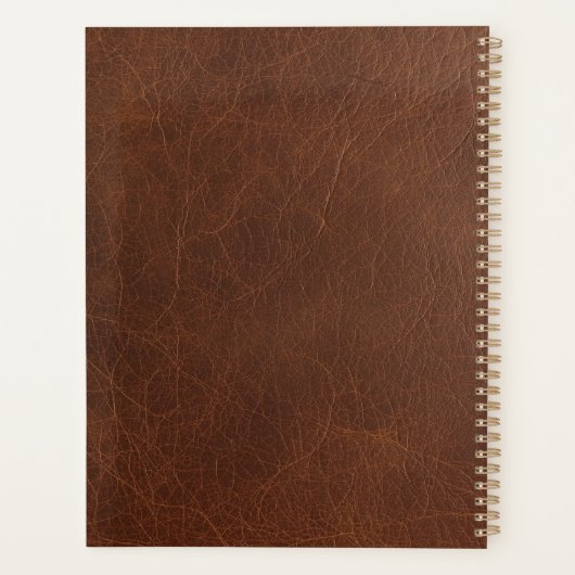 Professional Script on Brown Leather Pattern Planer (Rückseite)