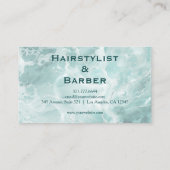 Professional Seafoam Silver White Name Visitenkarte (Rückseite)