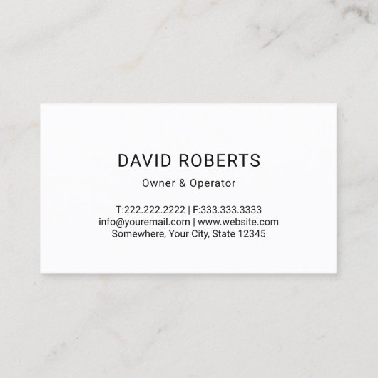 Professional Septic Tank Pumping Service Green Visitenkarte (Rückseite)