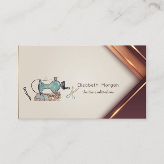 Professional Sewing Machine Scissors Needle Visitenkarte (Vorderseite)