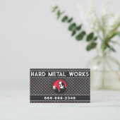 Professional Shiny Black Welding Metal Fabricator Visitenkarte (Stehend Vorderseite)