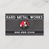 Professional Shiny Black Welding Metal Fabricator Visitenkarte (Vorderseite)