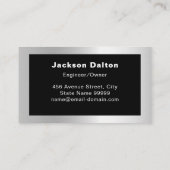 Professional Shiny Black Welding Metal Fabricator Visitenkarte (Rückseite)