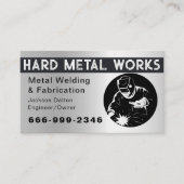 Professional Shiny Black Welding Metal Fabricator Visitenkarte (Vorderseite)