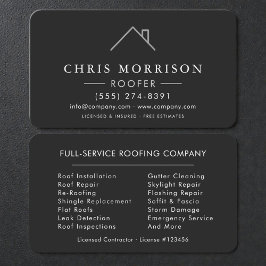 Professional Silver & Black Roofing Company Visitenkarte