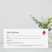 Professional Simple Custom Logo Gift Certificate Einladung (Stehend Vorderseite)