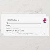 Professional Simple Custom Logo Gift Certificate Einladung (Vorne/Hinten)