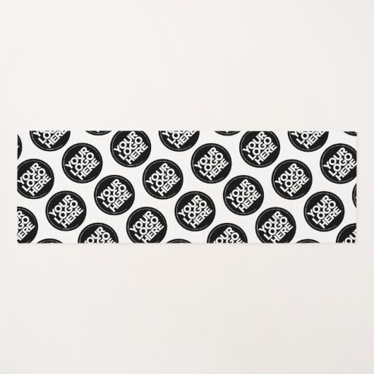 Professional Simple Repeating Logo Background Yogamatte (Vorderseite (Horizontal))