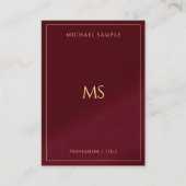 Professional Sleek Gold Monogram Luxury Silk Visitenkarte (Vorderseite)