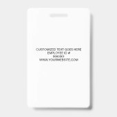 Professional Staff Custom Business Logo Employee Ausweis (Rückseite)