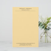 Professional Stylish Elegant Plain Modern Beige Briefpapier (Stehend Vorderseite)