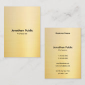 Professional Stylish Faux Gold Template Visitenkarte (Vorne/Hinten)